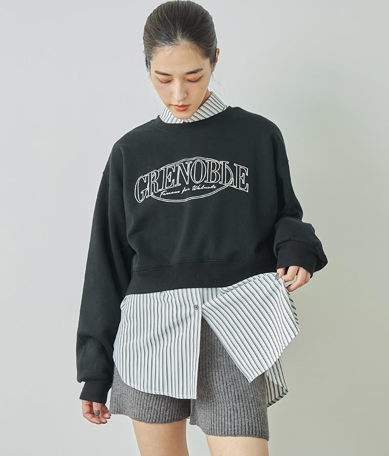 オープンスリーブ オーバー サイズシャツ 154-5505