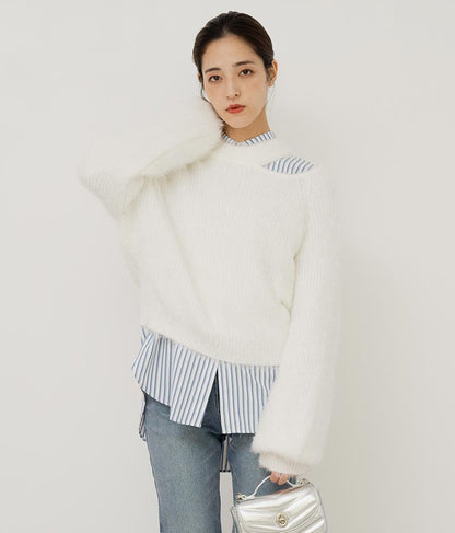 オープンスリーブ オーバー サイズシャツ 154-5505