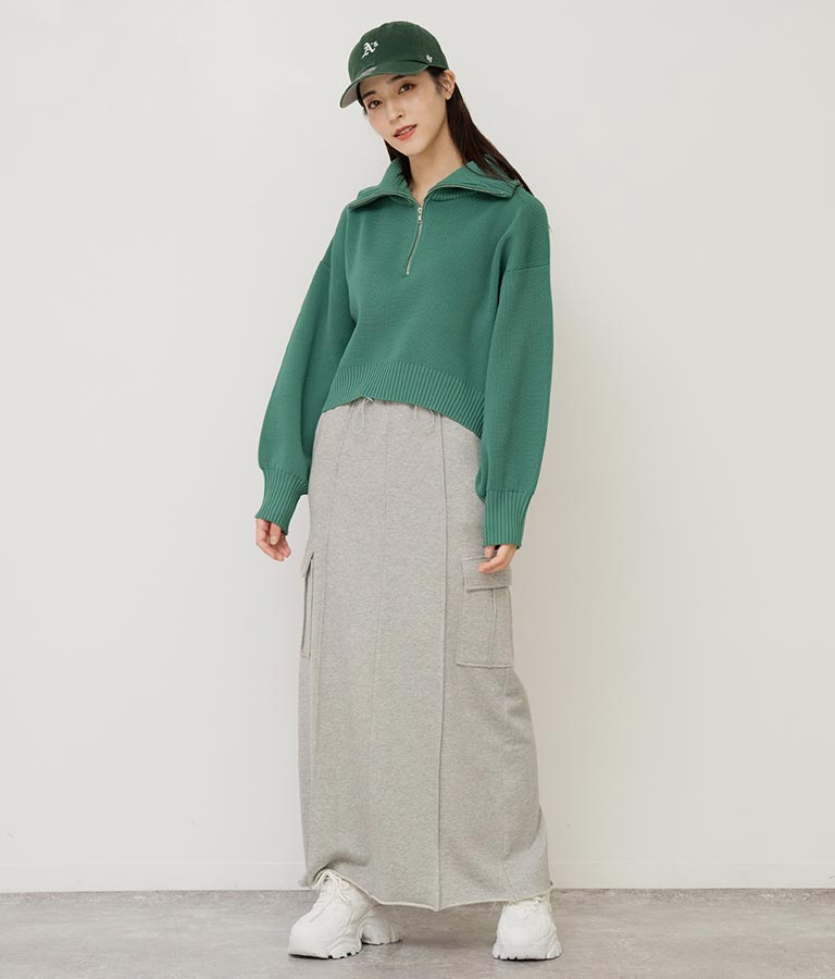 裏毛スウェットカーゴスカート 791-9002