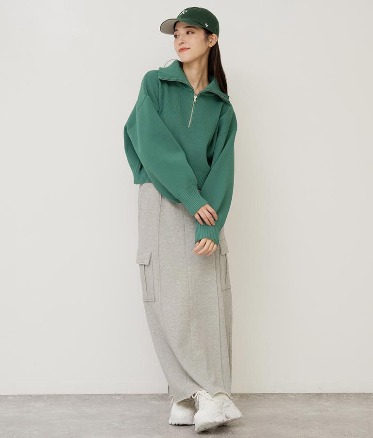 裏毛スウェットカーゴスカート 791-9002