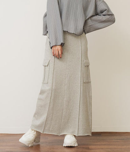 裏毛スウェットカーゴスカート 791-9002