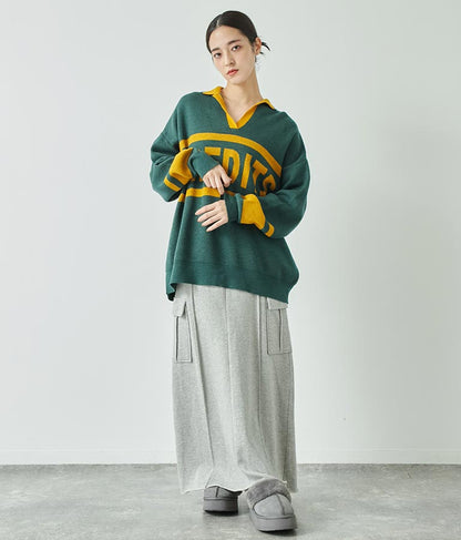 裏毛スウェットカーゴスカート 791-9002