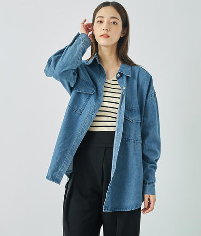 デニムオーバーサイズシャツ 154-5497