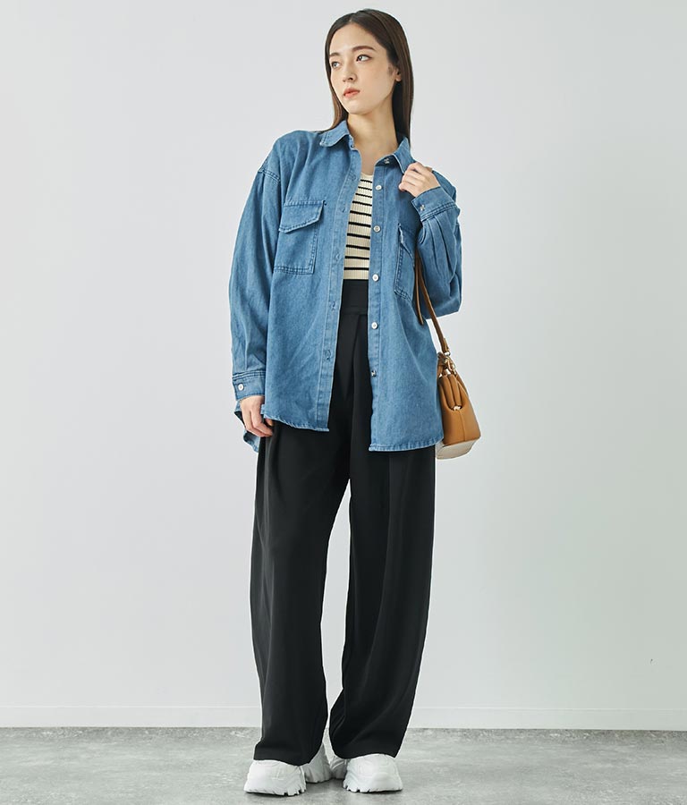 デニムオーバーサイズシャツ 154-5497