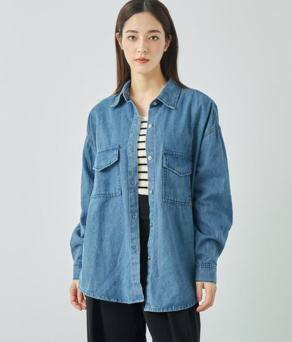 デニムオーバーサイズシャツ 154-5497