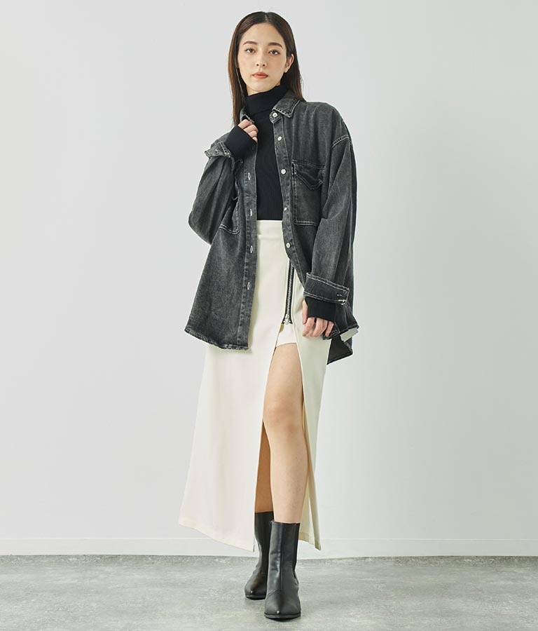 デニムオーバーサイズシャツ 154-5497