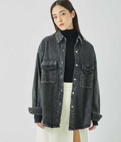 デニムオーバーサイズシャツ 154-5497
