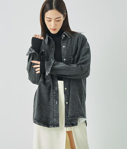 デニムオーバーサイズシャツ 154-5497