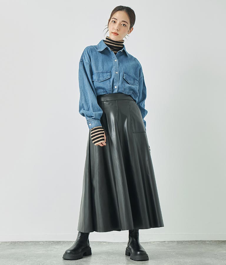 デニムオーバーサイズシャツ 154-5497