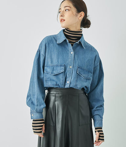 デニムオーバーサイズシャツ 154-5497