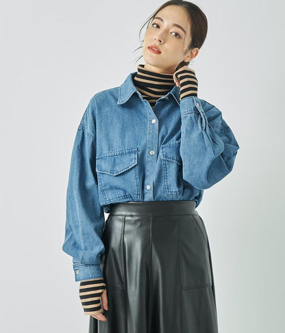 デニムオーバーサイズシャツ 154-5497