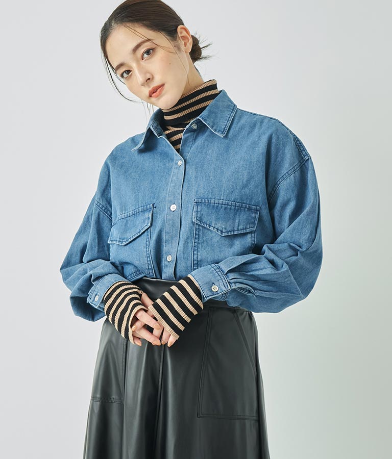 デニムオーバーサイズシャツ 154-5497