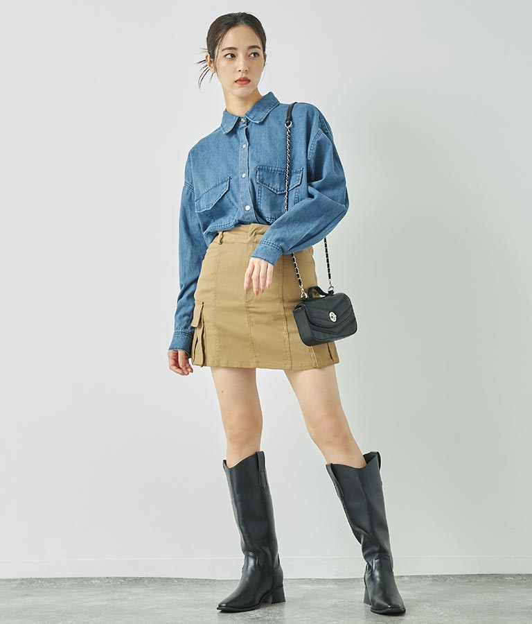 デニムオーバーサイズシャツ 154-5497