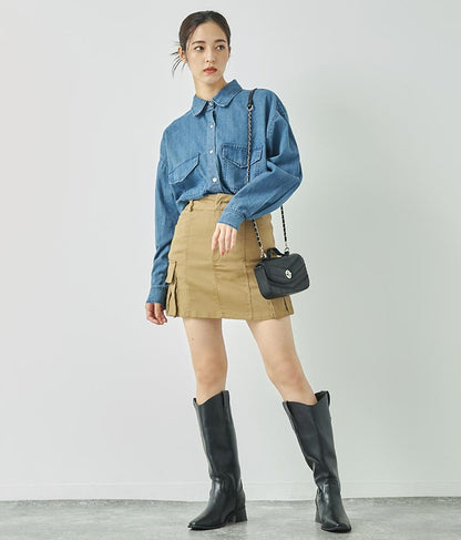 デニムオーバーサイズシャツ 154-5497