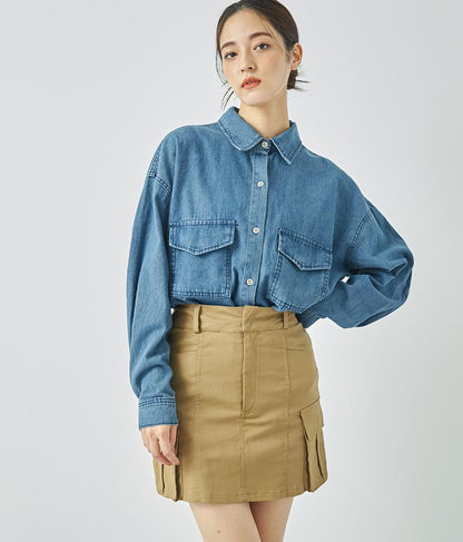 デニムオーバーサイズシャツ 154-5497