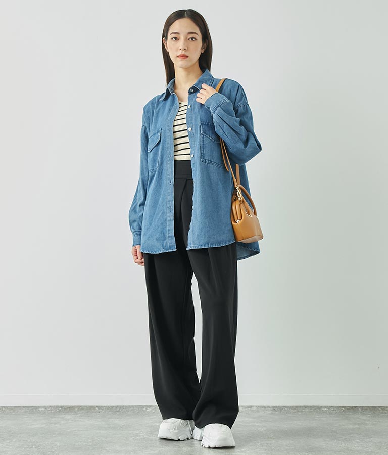 デニムオーバーサイズシャツ 154-5497