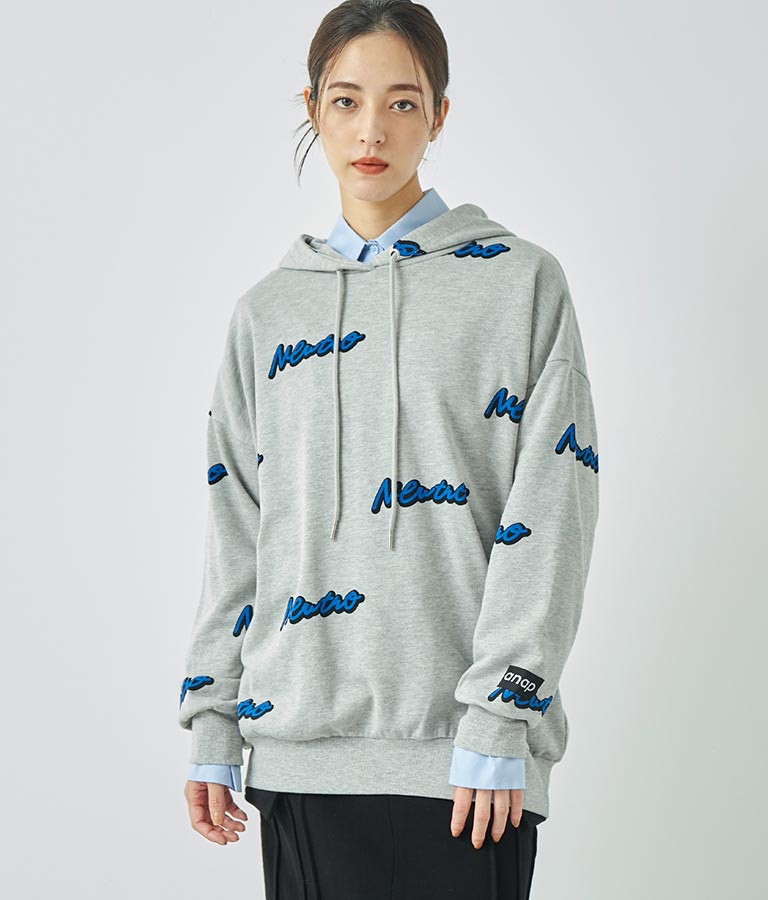 英字柄 裏毛 スウェット パーカー【親子お揃い】 793-9041