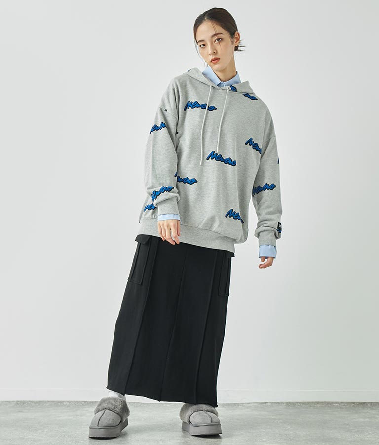 英字柄 裏毛 スウェット パーカー【親子お揃い】 793-9041