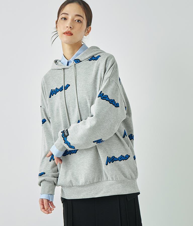 英字柄 裏毛 スウェット パーカー【親子お揃い】 793-9041