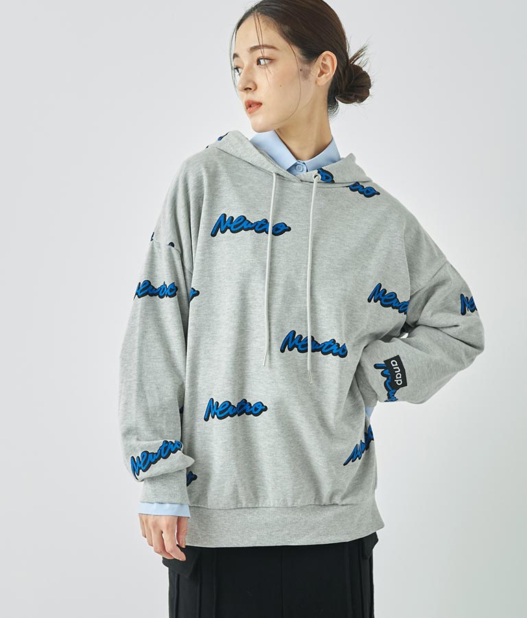 英字柄 裏毛 スウェット パーカー【親子お揃い】 793-9041