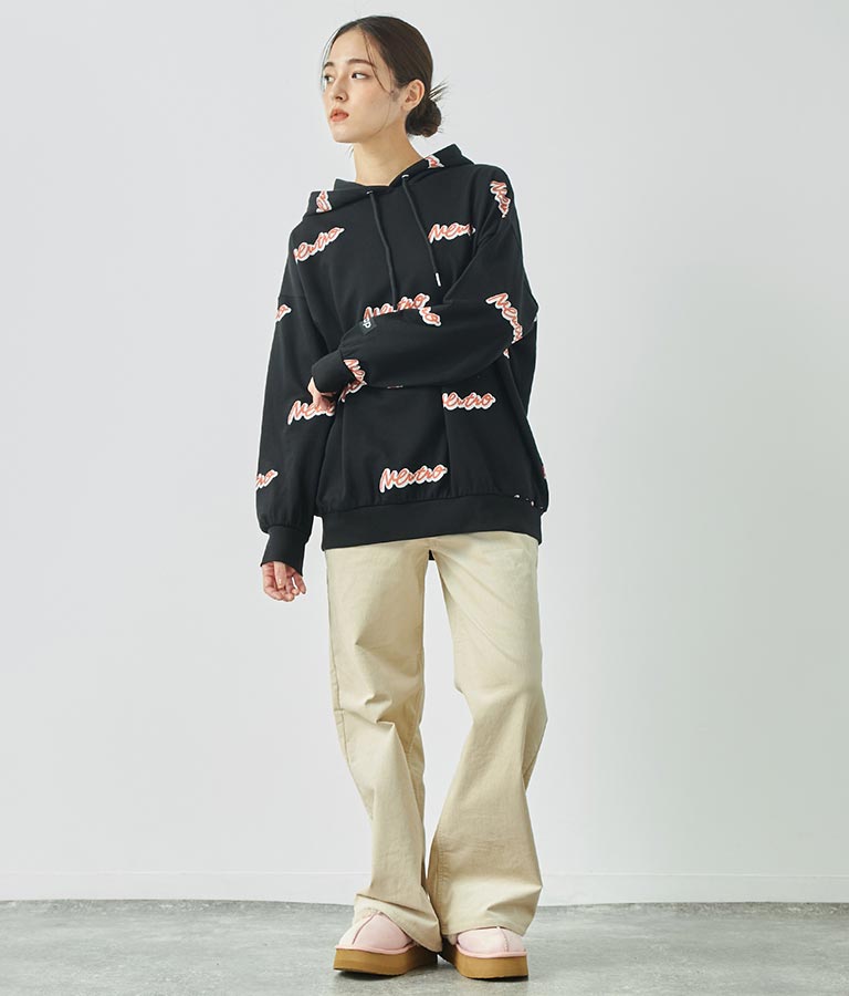 英字柄 裏毛 スウェット パーカー【親子お揃い】 793-9041