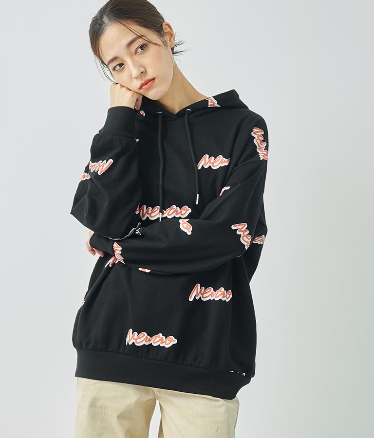 英字柄 裏毛 スウェット パーカー【親子お揃い】 793-9041