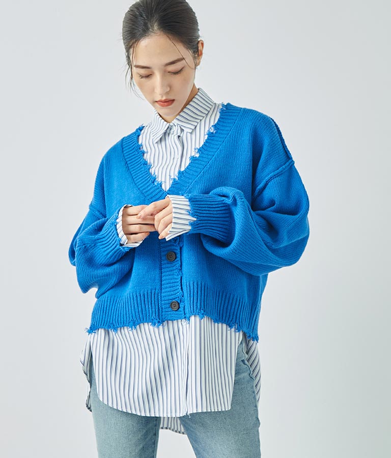 オープンスリーブ オーバー サイズシャツ 154-5505