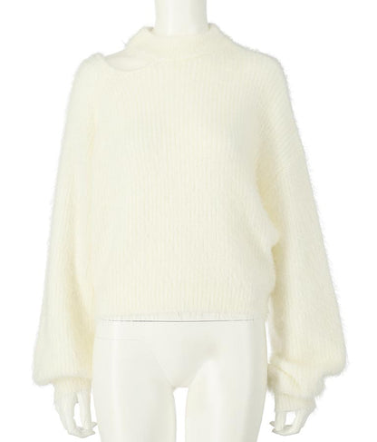 フェザーヤーン カットアウト ニット トップス 793-8960