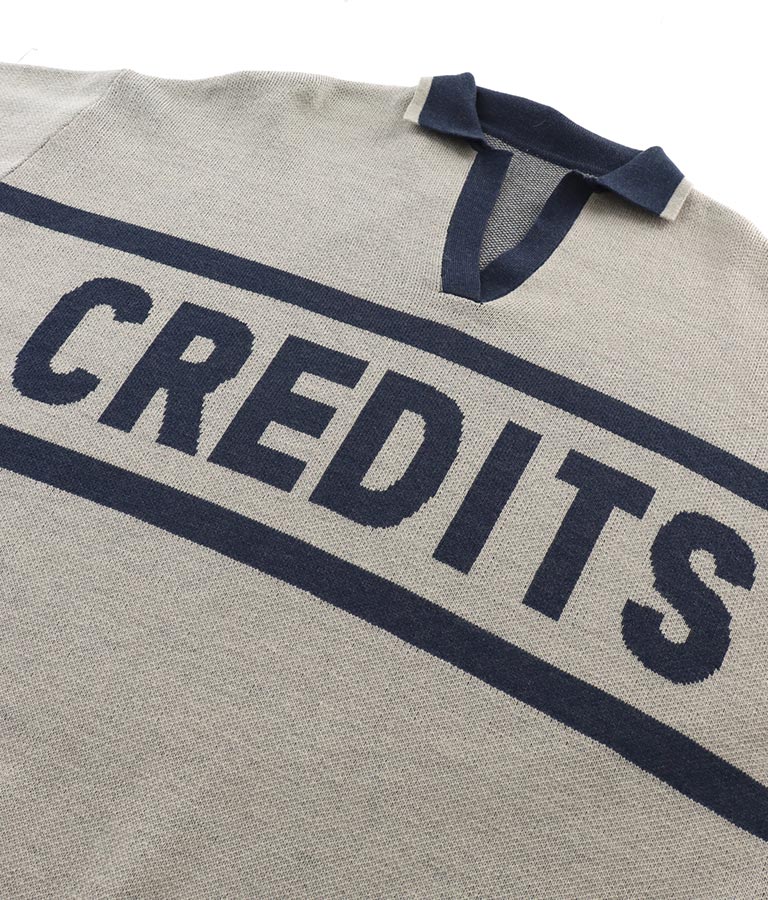 スキッパー ジャガード ニット トップス 793-8936