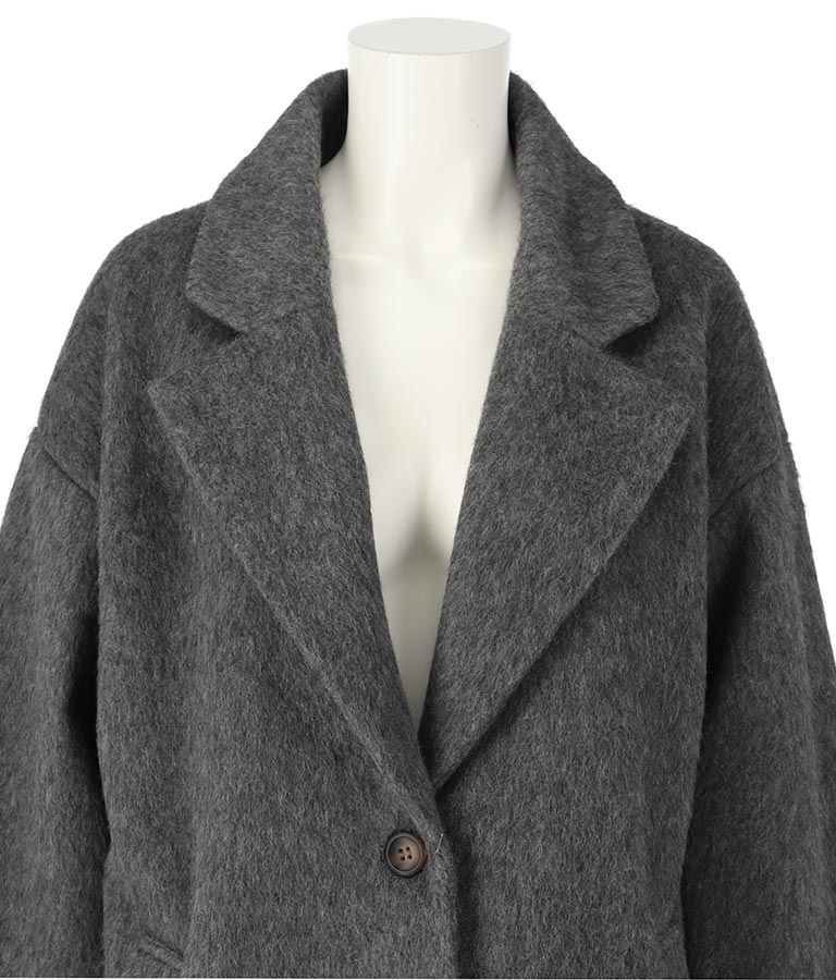 オーバーサイズ シャギー ロング チェスター コート 796-8929