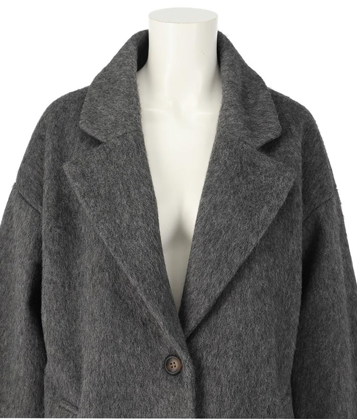 オーバーサイズ シャギー ロング チェスター コート 796-8929