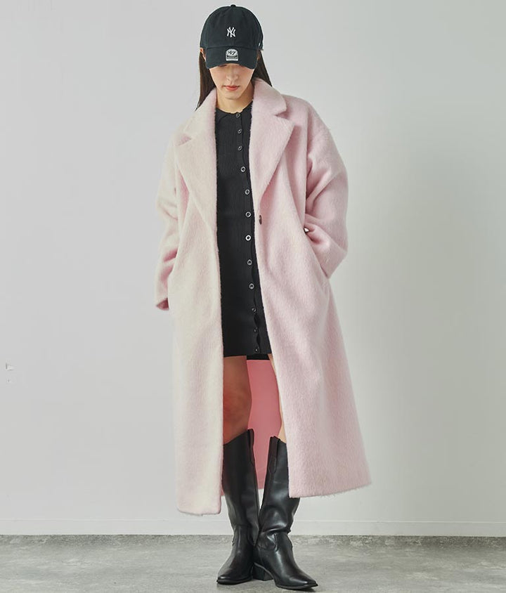オーバーサイズ シャギー ロング チェスター コート 796-8929