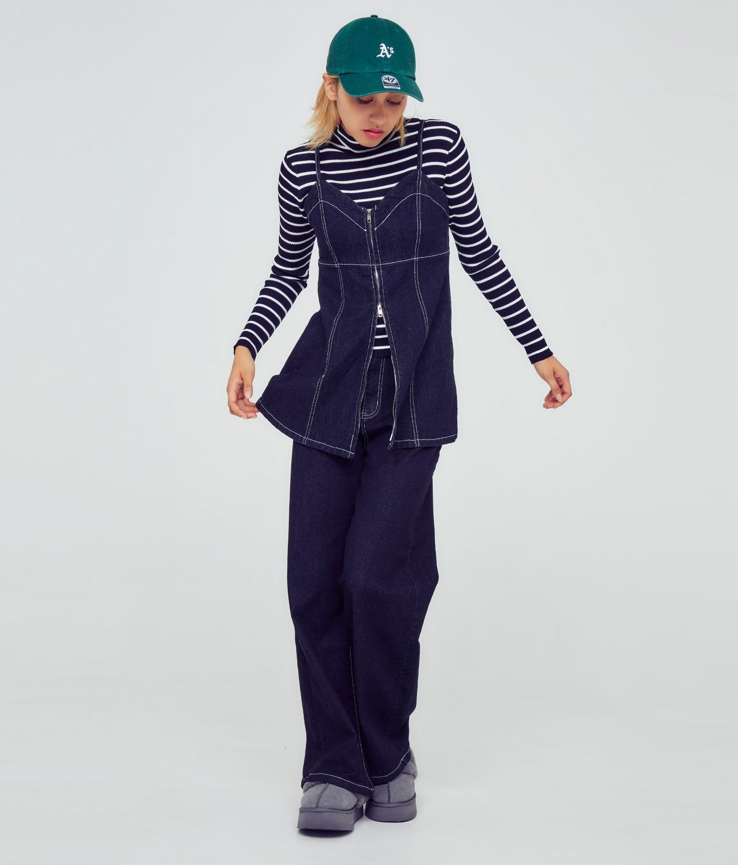 ストレッチ デニム ロング パンツ 152-5447