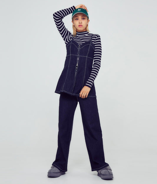 ストレッチ デニム ロング パンツ 152-5447