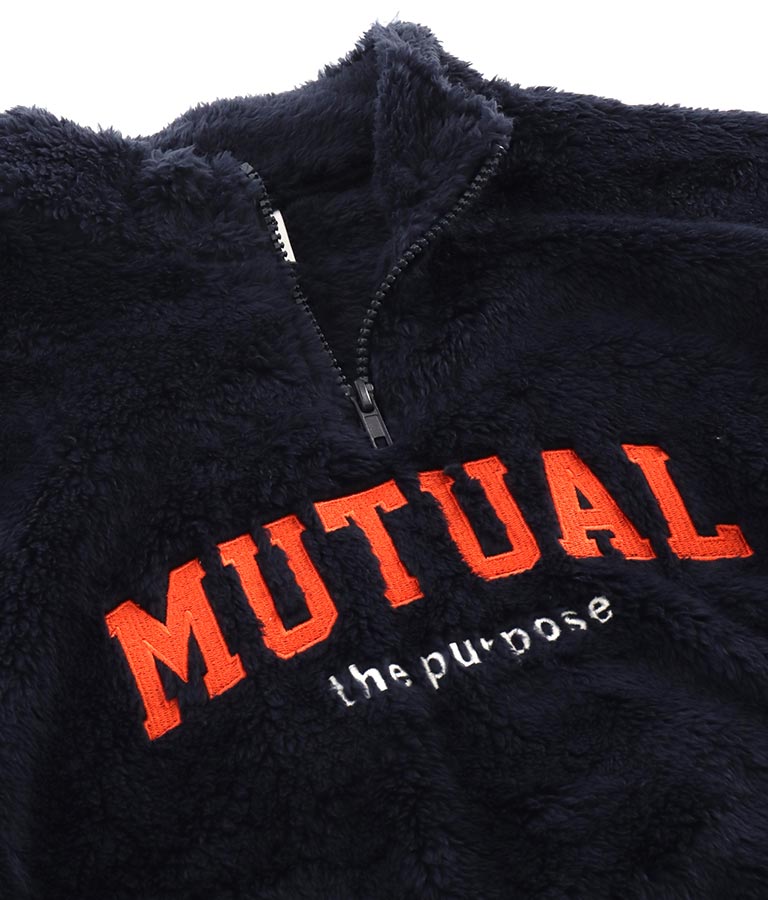 ハイネック ハーフジップ ボア トップス 【親子お揃い】