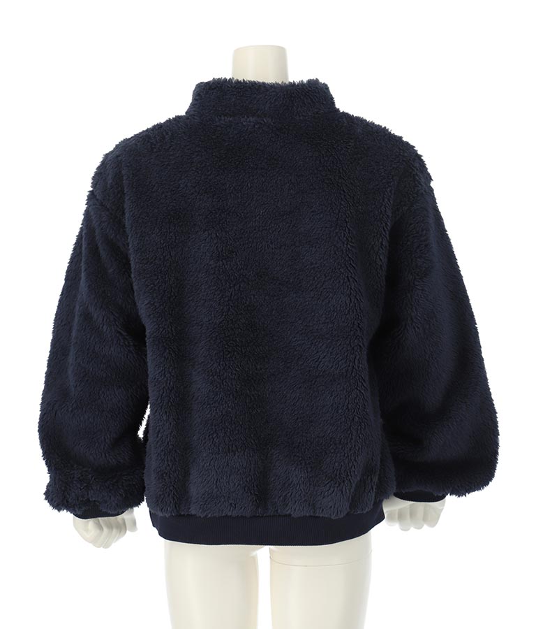 ハイネック ハーフジップ ボア トップス 【親子お揃い】 423-3154