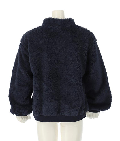 ハイネック ハーフジップ ボア トップス 【親子お揃い】 423-3154