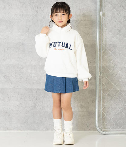 ハイネック ハーフジップ ボア トップス 【親子お揃い】 423-3154