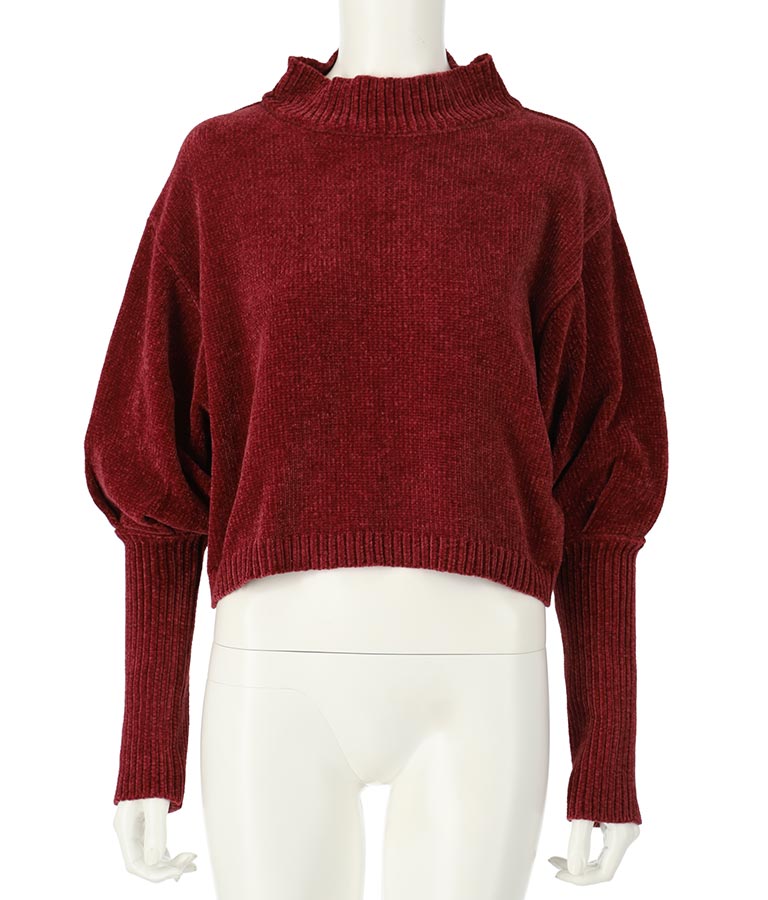 ロングカフス モールニット トップス 493-2569
