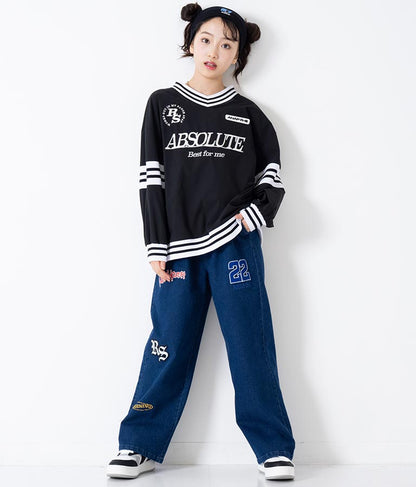 R+S ワッペン付 パンツ 912-7337