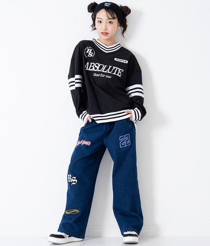 R+S ワッペン付 パンツ 912-7337