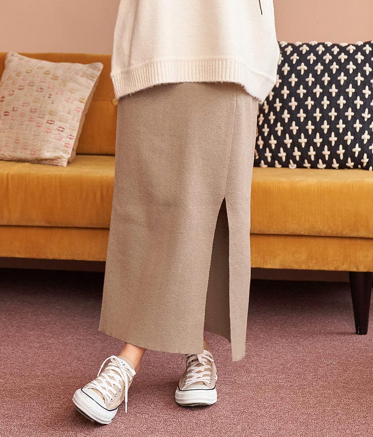 スリット 厚手 ニット タイトスカート 851-5754