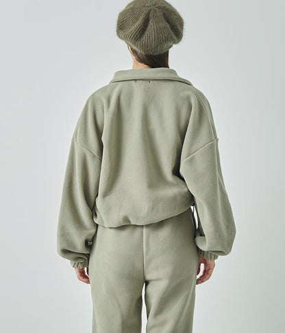 英字刺繍 スキッパー フリース トップス【別売りSETUP】 793-9055