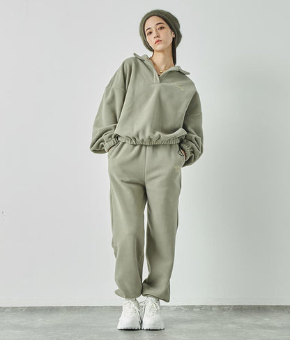 英字刺繍 スキッパー フリース トップス【別売りSETUP】 793-9055