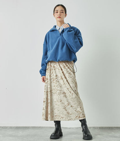 英字刺繍 スキッパー フリース トップス【別売りSETUP】 793-9055