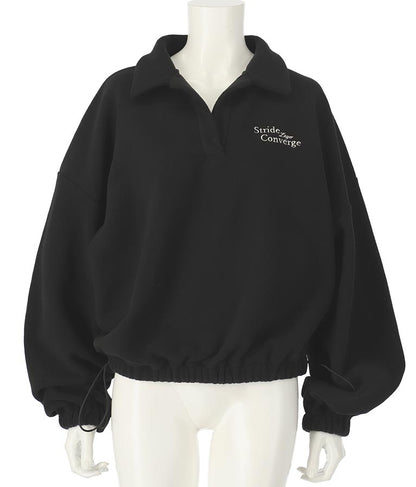 英字刺繍 スキッパー フリース トップス【別売りSETUP】 793-9055