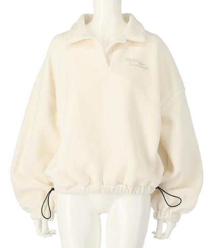 英字刺繍 スキッパー フリース トップス【別売りSETUP】 793-9055