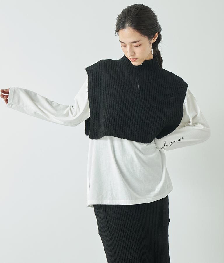 袖 メッセージロゴ ロング Tシャツ ロンT クルーネック 長袖 793-9054