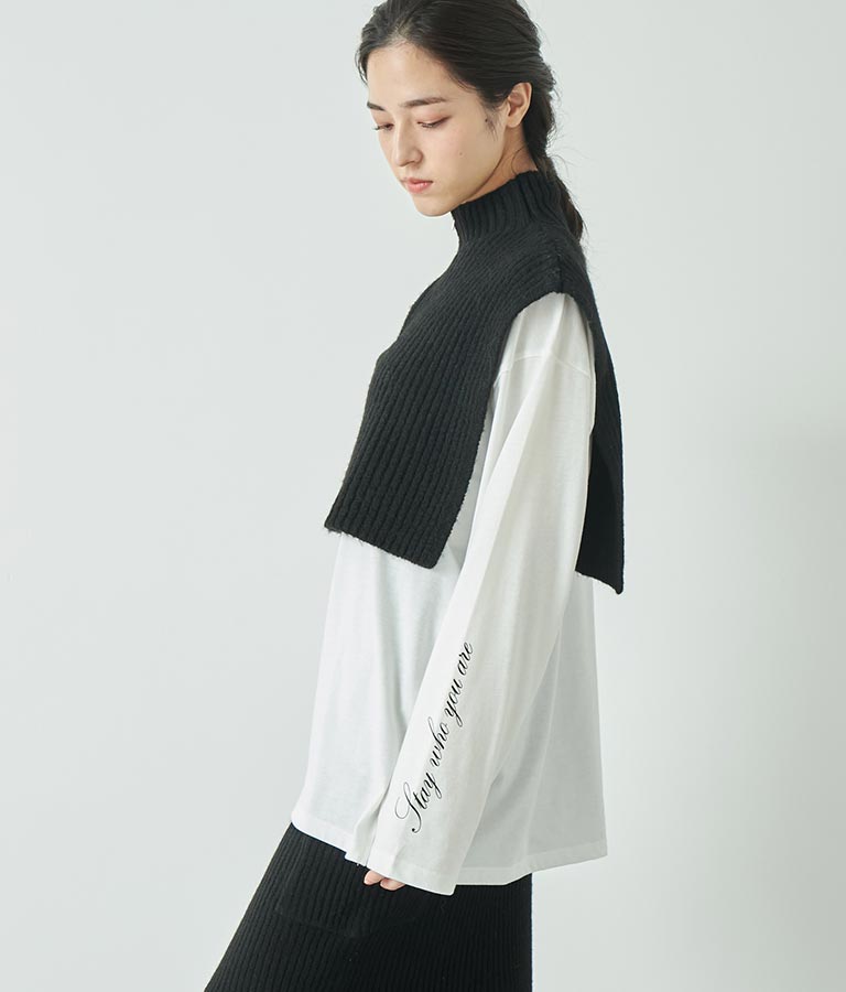 袖 メッセージロゴ ロング Tシャツ ロンT クルーネック 長袖 793-9054