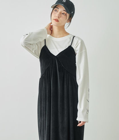 袖 メッセージロゴ ロング Tシャツ ロンT クルーネック 長袖 793-9054